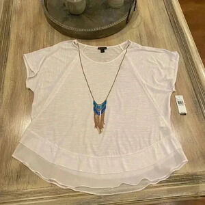 New Directions white top- size M